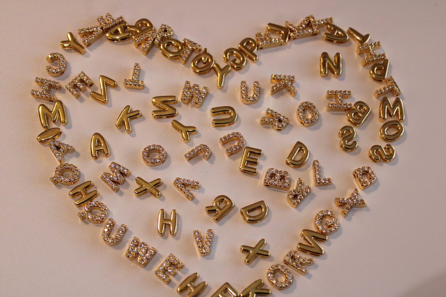 Mini Rhinestone Letter Charm