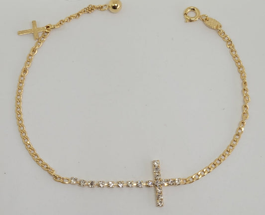 Radiant Cross Bracelet