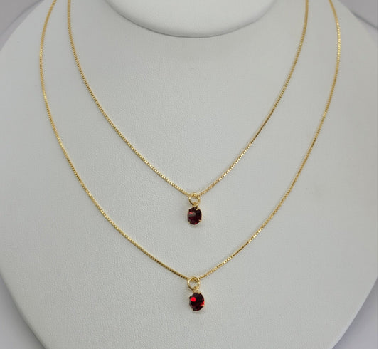 Cherry Red Double Necklace