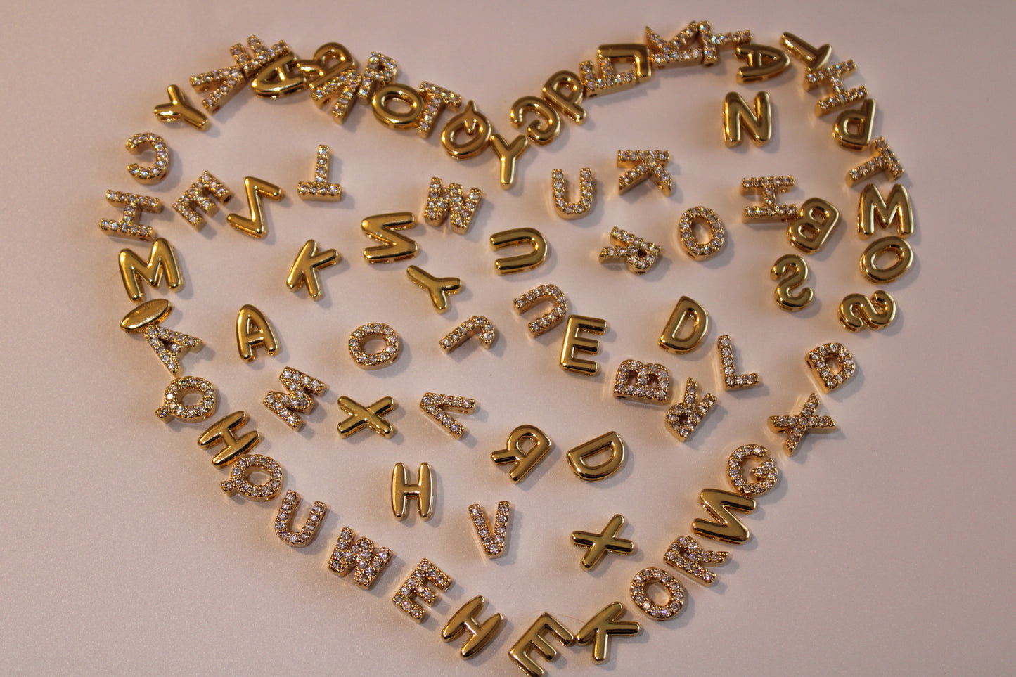 Mini Rhinestone Letter Necklace