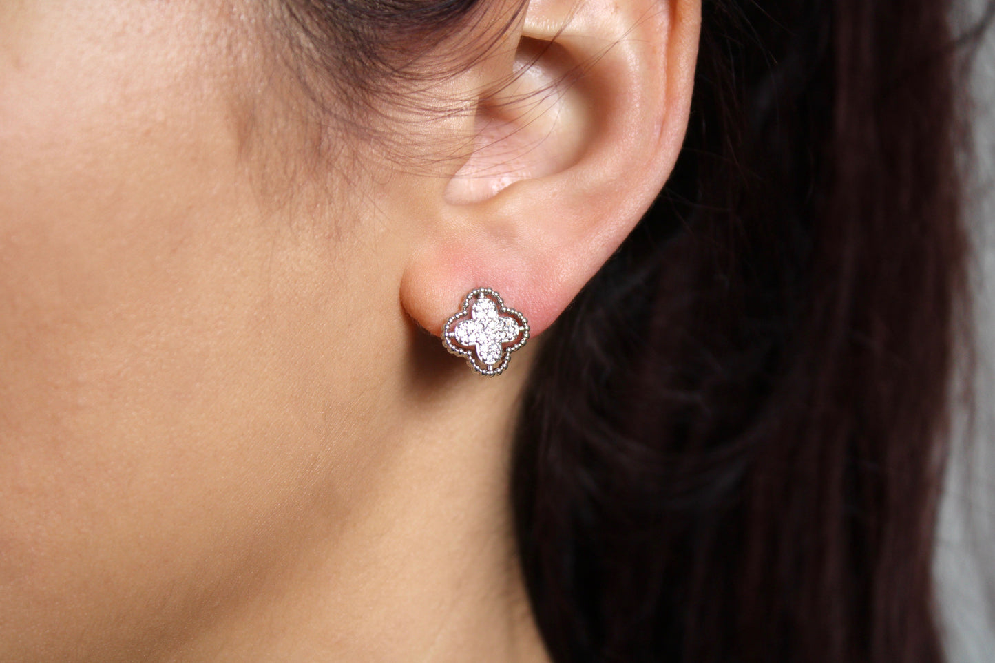 Silver Flower Bomb Studs