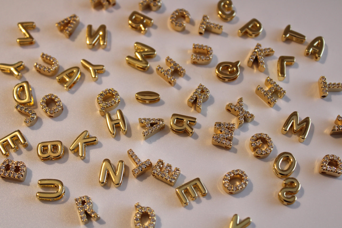 Mini Rhinestone Letter Charm