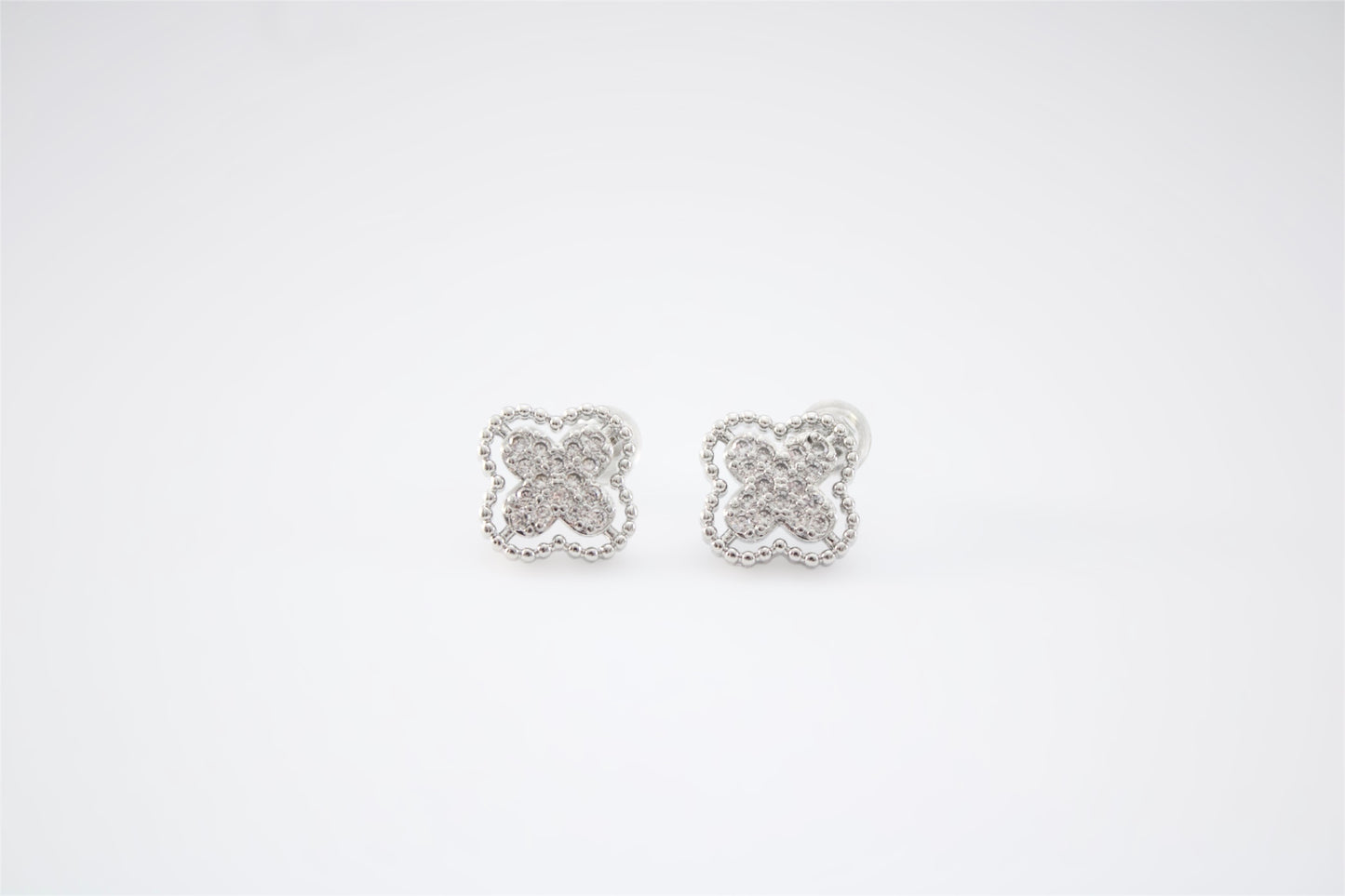 Silver Flower Bomb Studs