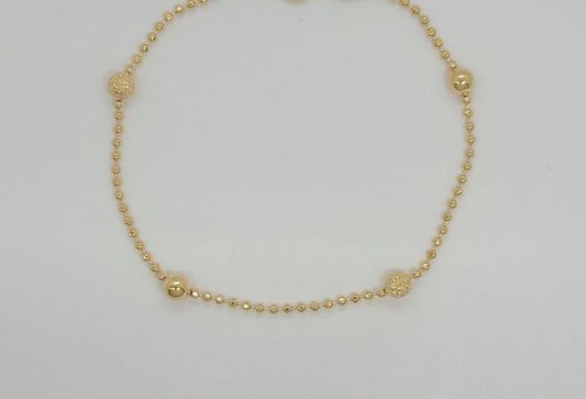 Golden Glow Bead Bracelet