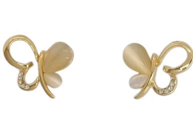 Golden Grace Butterfly Studs