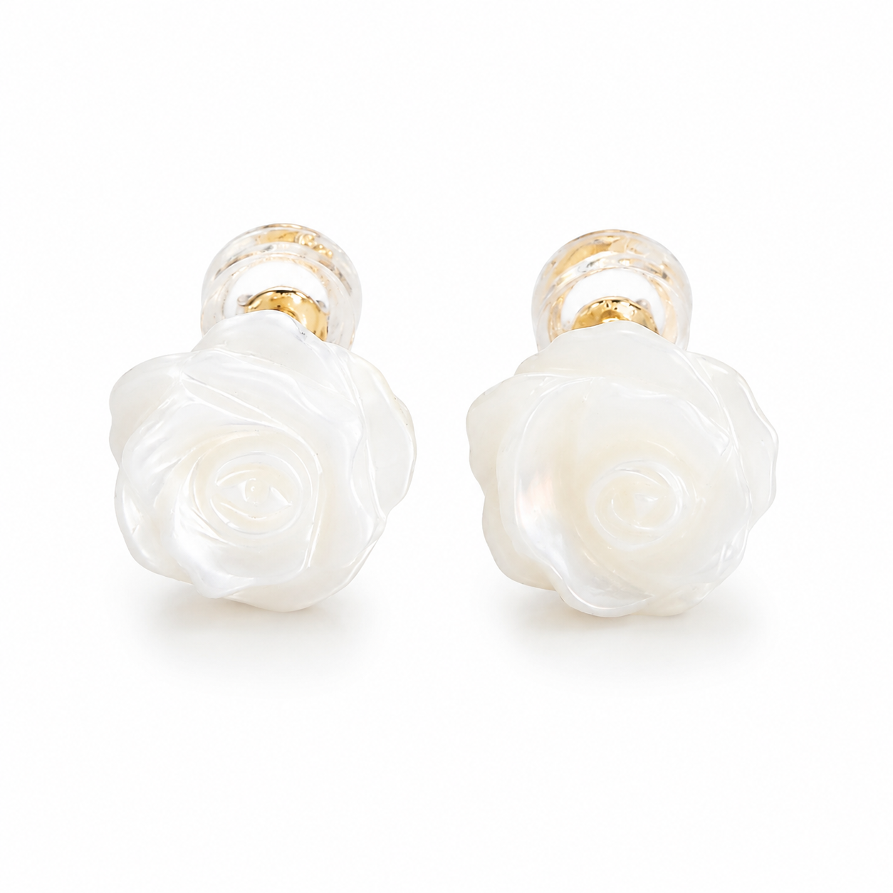 Ivory Rose Stud Earrings