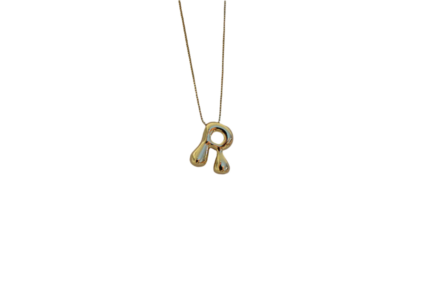 Retro Bubble Letter Necklace
