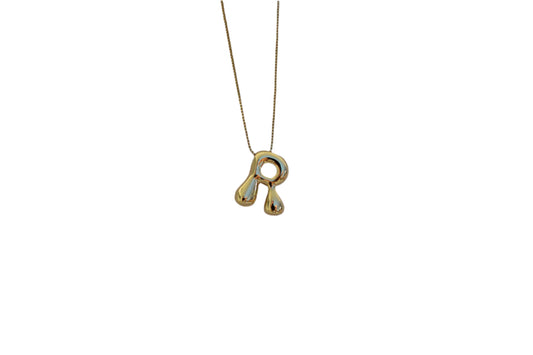 Retro Bubble Letter Necklace