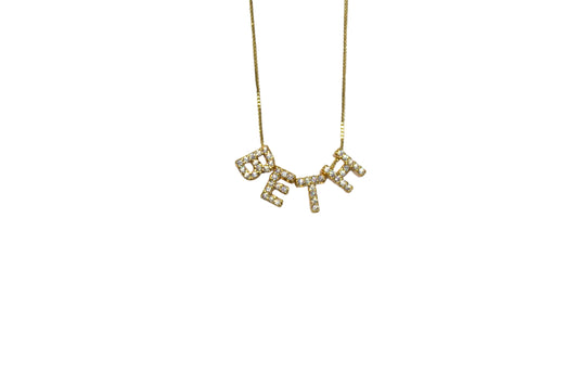 Mini Rhinestone Letter Charm