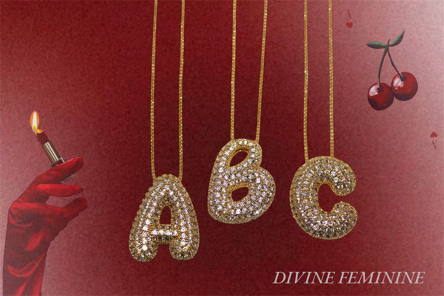 Jumbo LA Bubble Letter Necklace