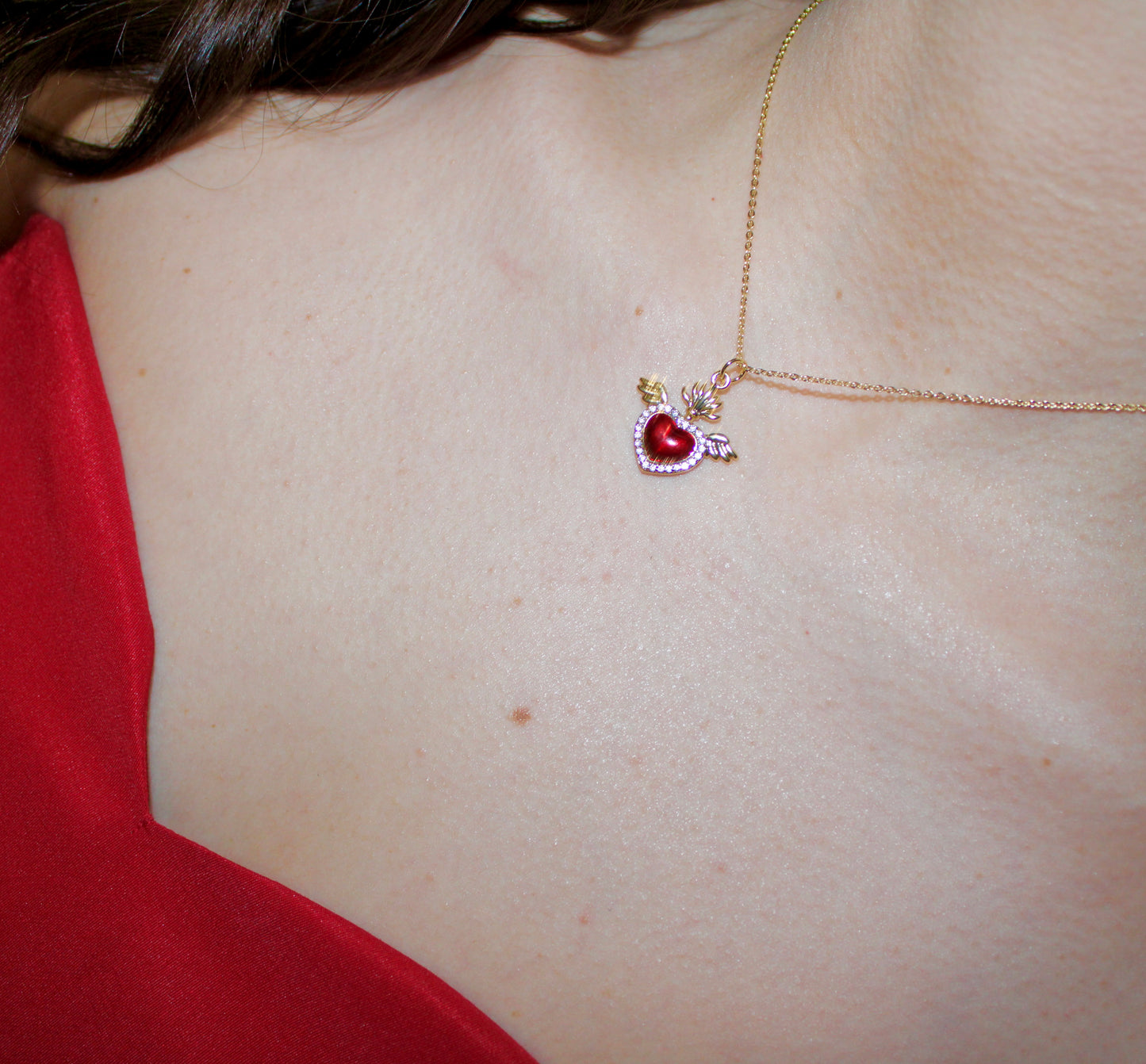 Guardian Heart Charm Necklace