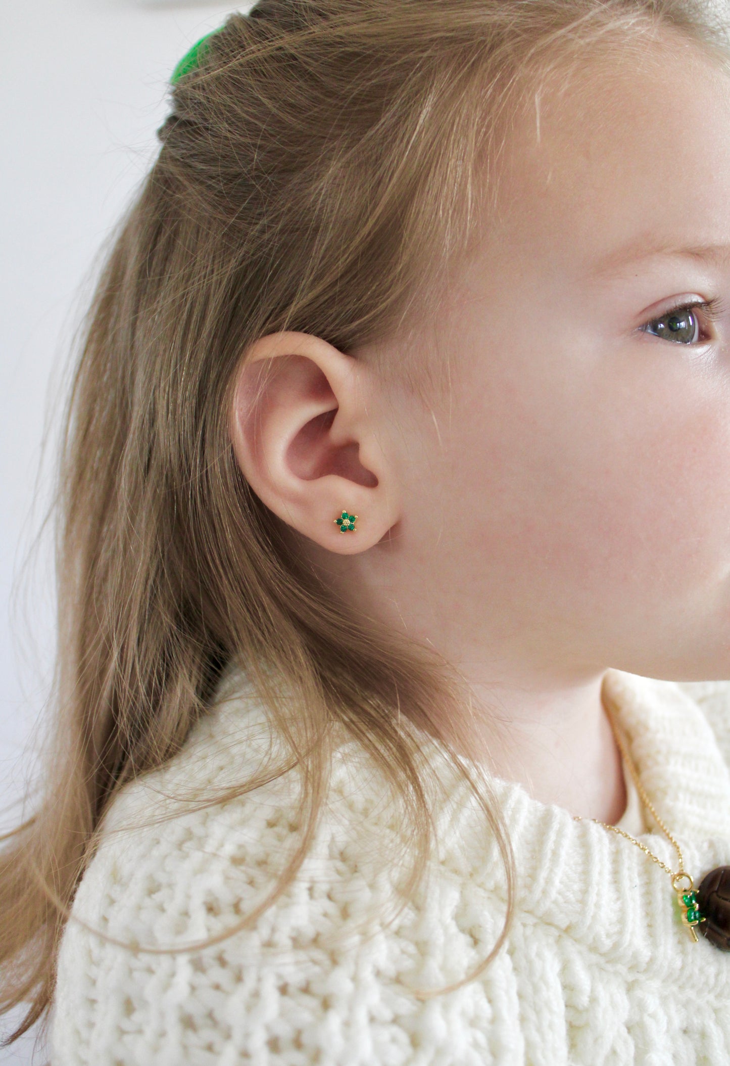 Mini Emerald Bloom Studs