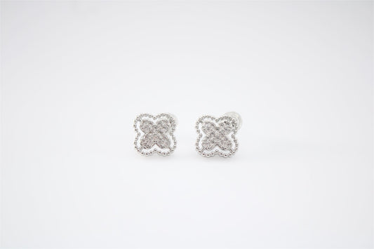 Silver Flower Bomb Studs