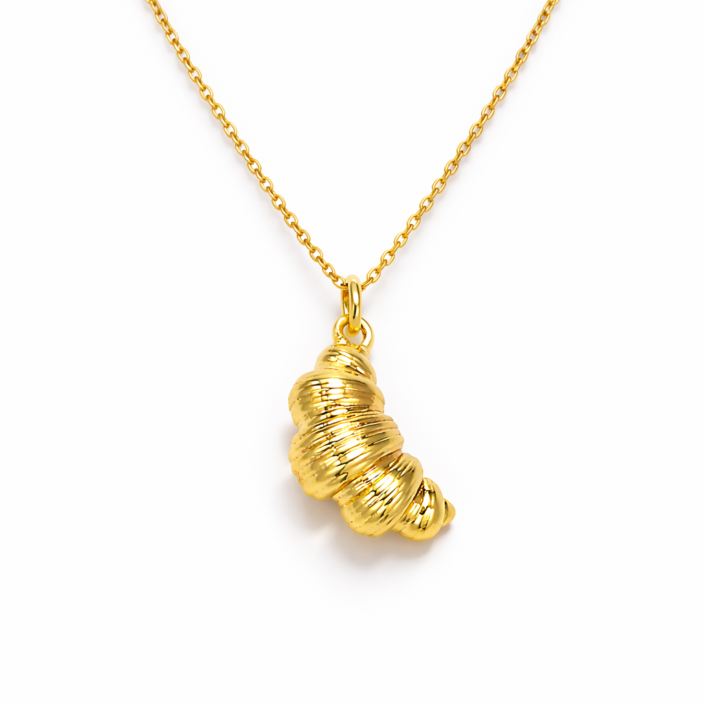 Golden Croissant Charm