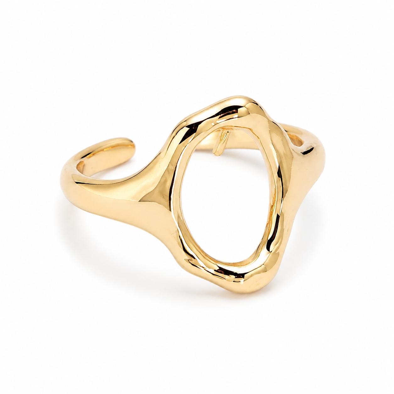 Molten Oval Statement Ring