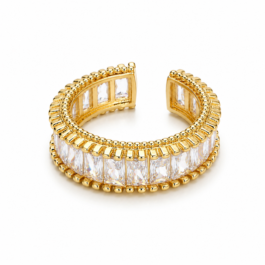Luxe Baguette Cuff Ring