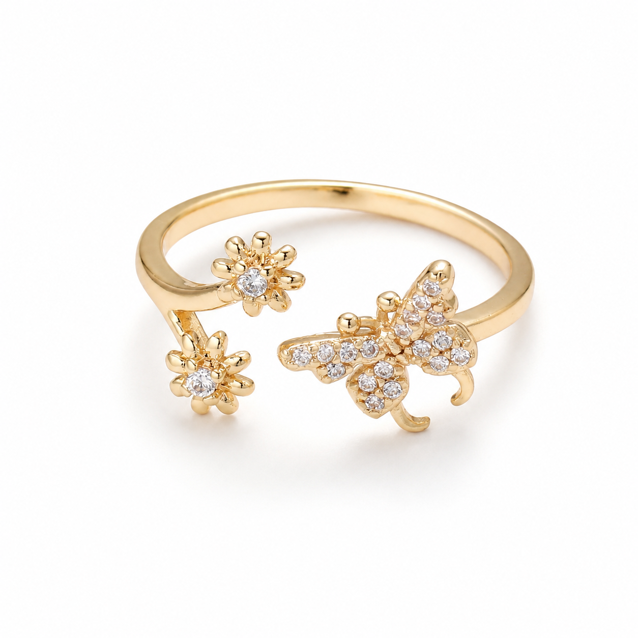 Butterfly Bloom Adjustable Ring