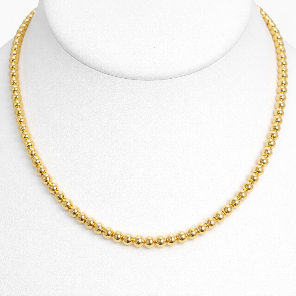 Everyday Gold Beaded Necklace
