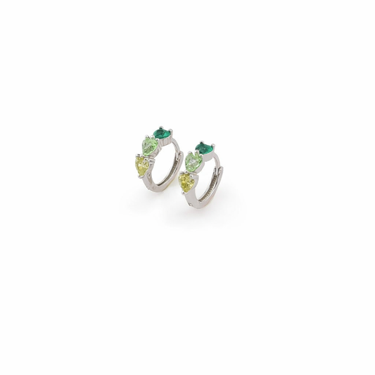 Lucky Heart Trio Hoops